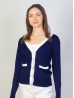 Elegant Cardigan with Gold Buttons